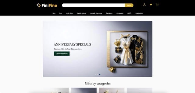 Promely developed a sophisticated e-commerce platform for Finifine, a premium gift shop in Bangladesh 45290